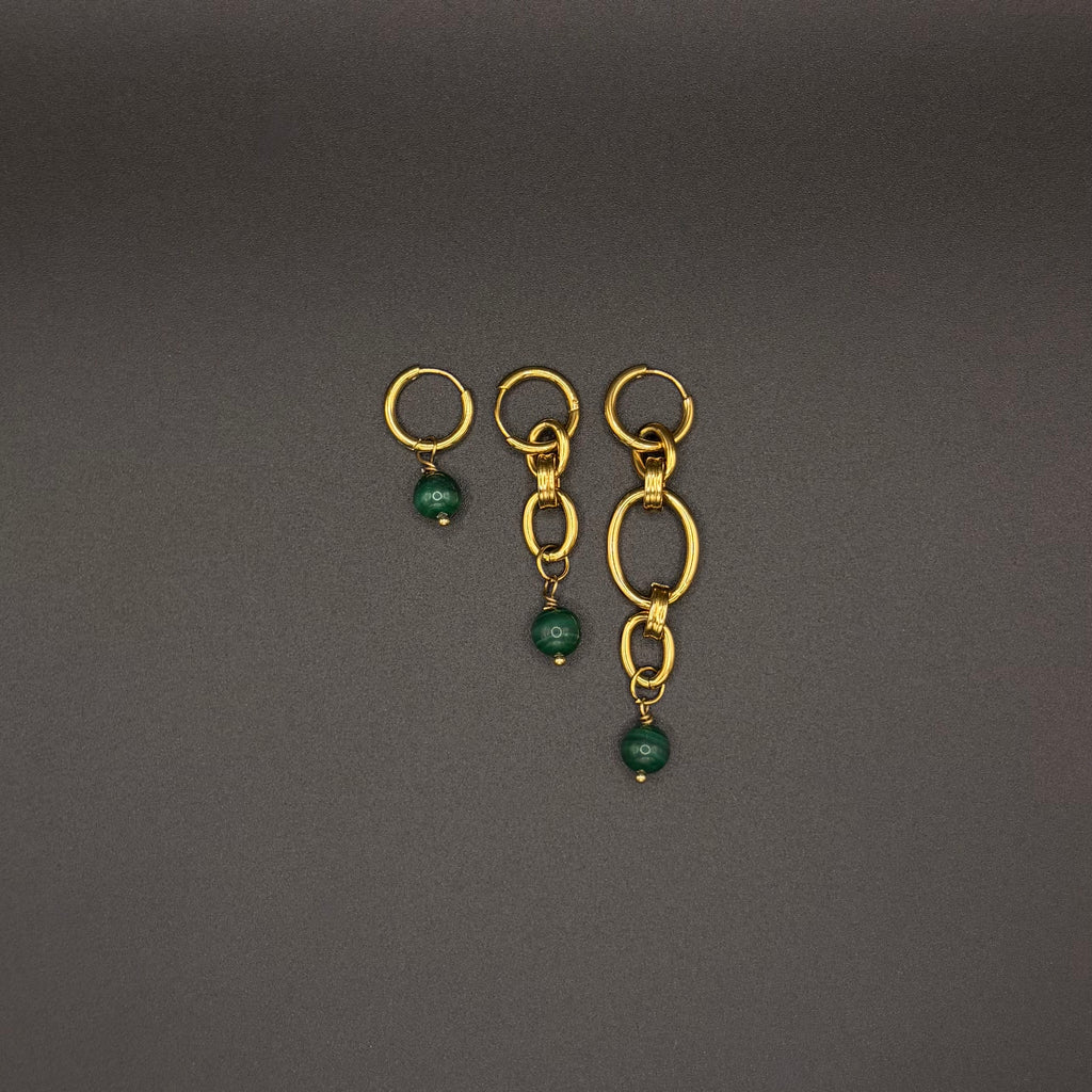 Boucles d’oreilles Calista 1 - Malachite