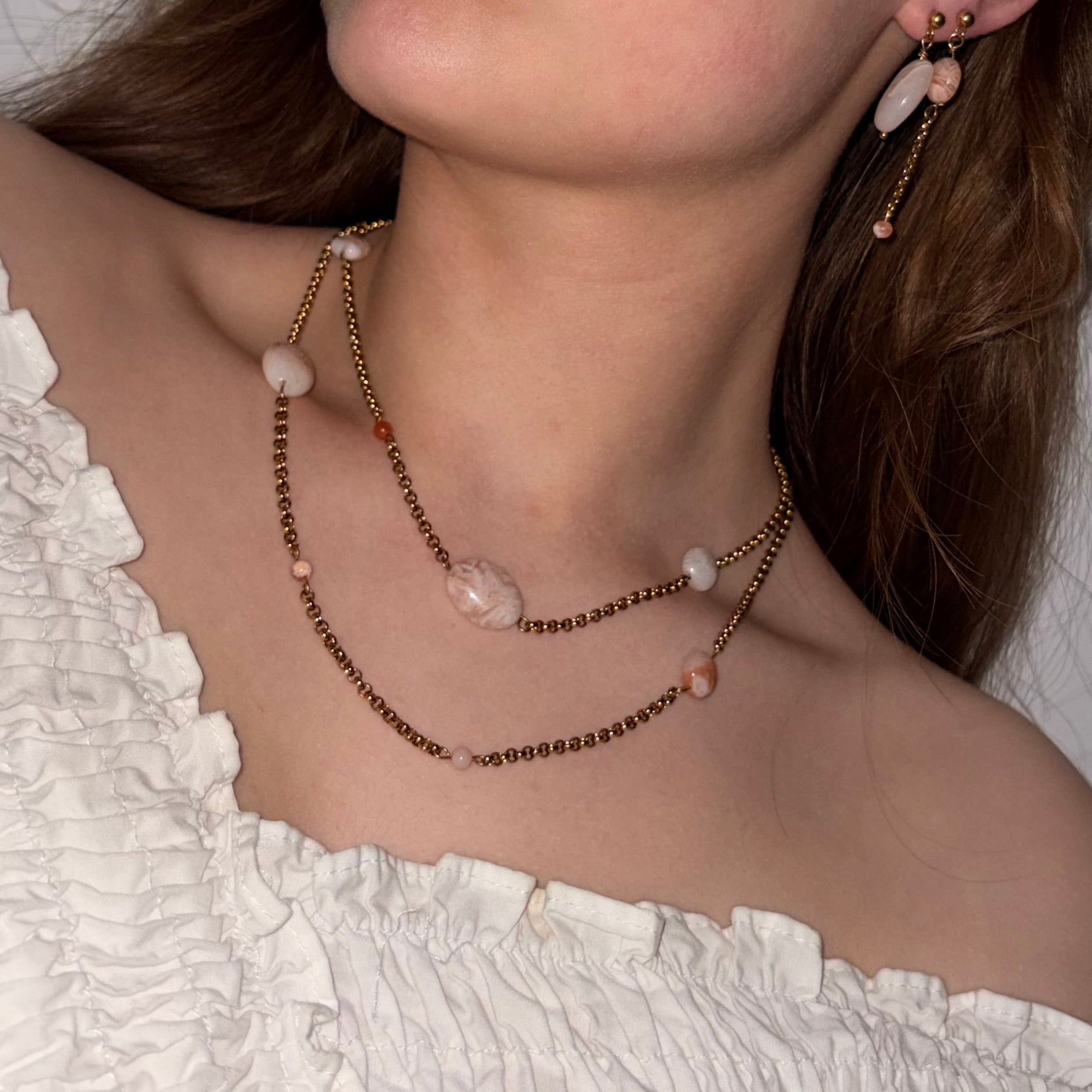 Boucles d’oreilles longues Lotus